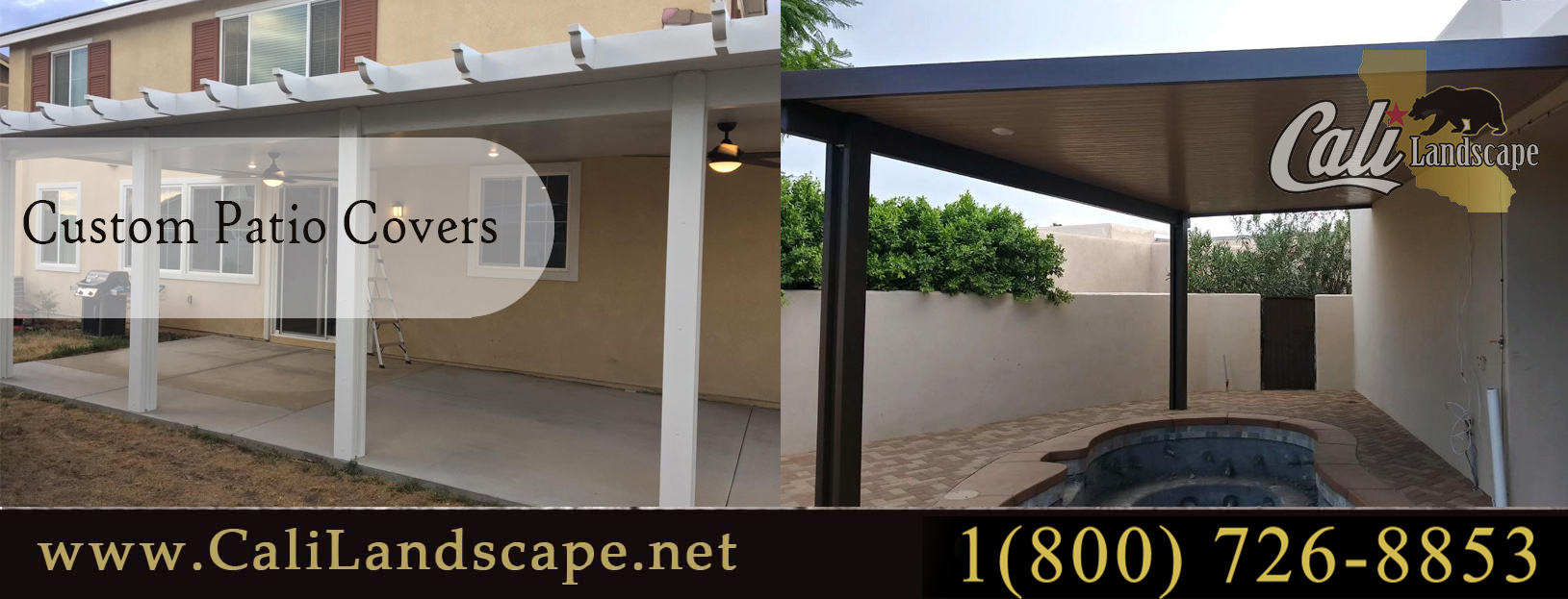 Cali Landscape Concrete Patio Covers Alumawood Solid or lattice Contractor in Corona buy sell repair Menifee Ca